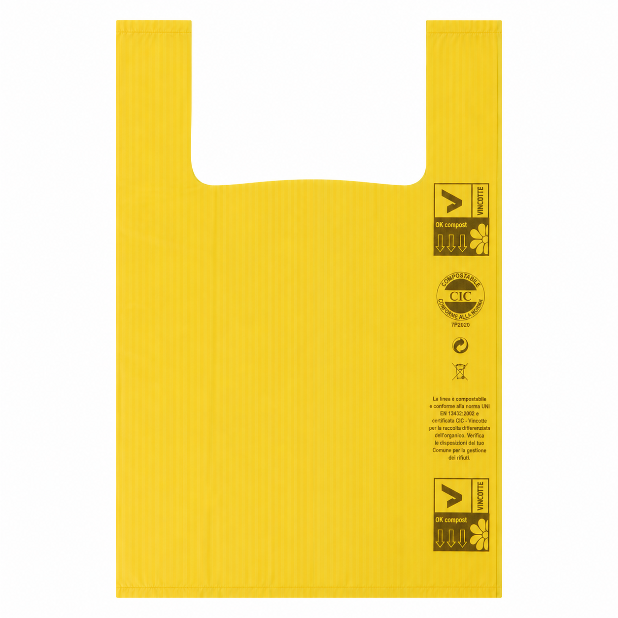SHOPPER BIOCOMPOSTABILE GRANDE 30+20 cm × 55 cm (Altezza) - VARI COLORI - 300 PEZZI