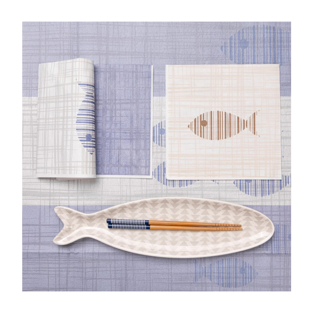 COPRIMACCHIA PESCE CM 100x100 VARI COLORI - CONFEZIONE 20 pezzi