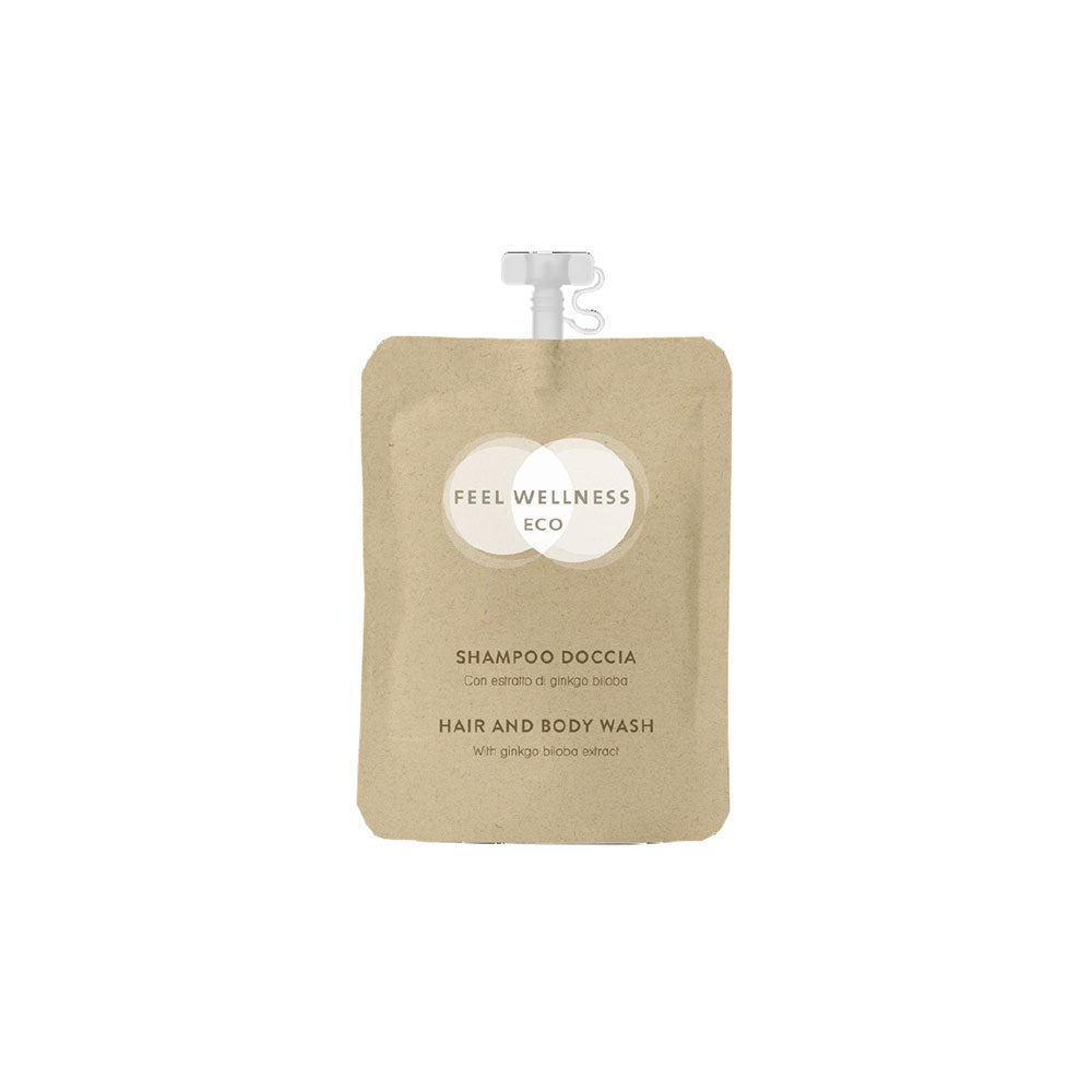 SHAMPOO DOCCIA DOYPACK IN CARTA RICICLATA FEEL WELLNESS ECO - SCATOLA 200 DOYPACK