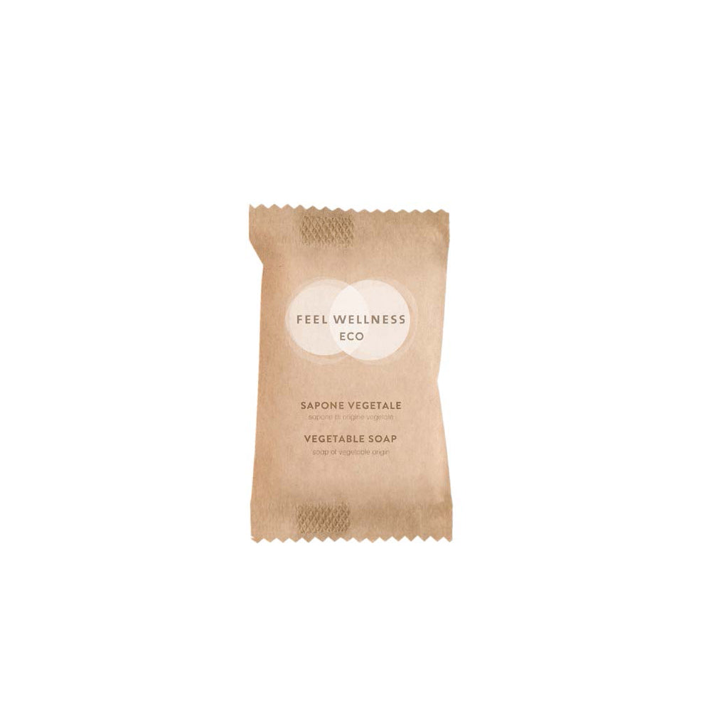 SAPONE ROTONDO FEEL WELLNESS ECO IN FLOWPACK IN CARTA RICICLATA - SCATOLA 600 PEZZI