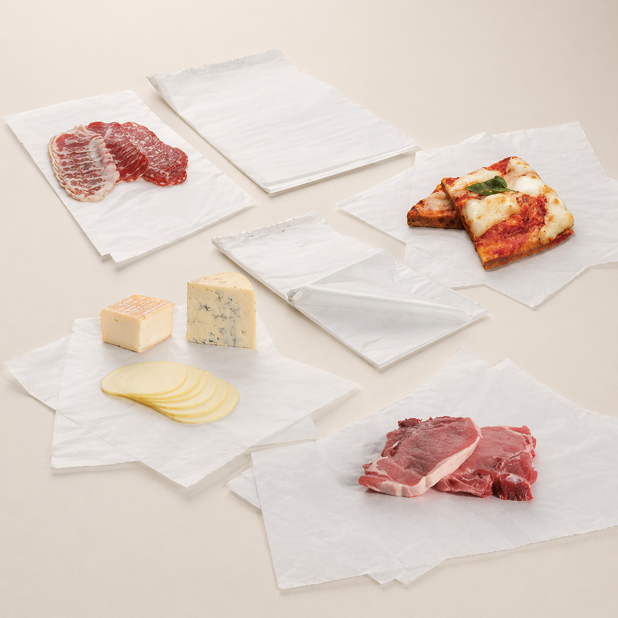 FOGLI PER ALIMENTI IN PEHD PER INCARTO DI ALIMENTI - VARIE DIMENSIONI