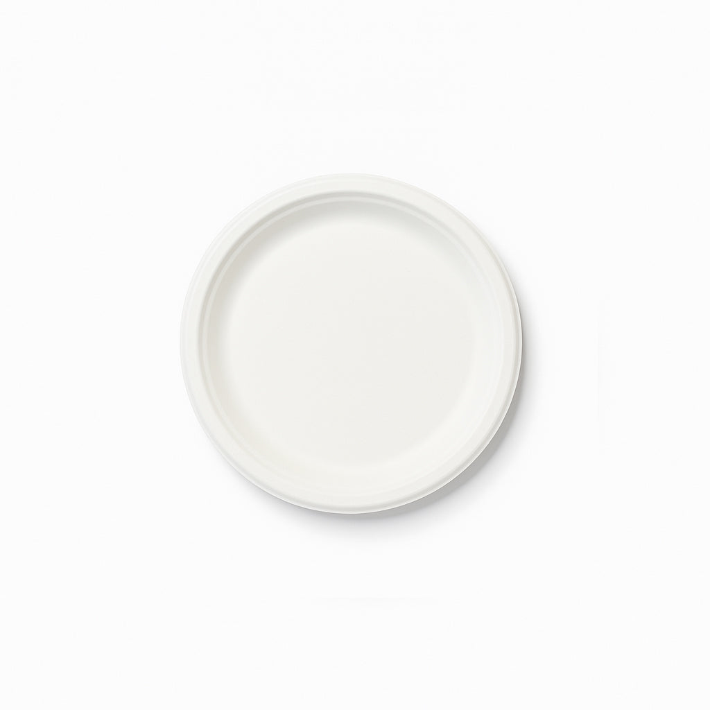 PAPERLYNEN - PIATTO DESSERT IN POLPA EASY BIANCO CM.17 CF.50 PZ.