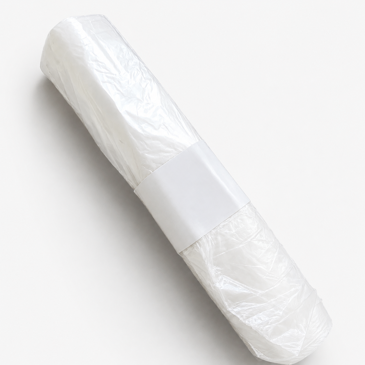 SACCHI A ROTOLO BIANCHI IN LDPE CON FASCETTA NEUTRA - 85x65 cm - 16 ROTOLI da 25 PEZZI (tot. 400 PEZZI)