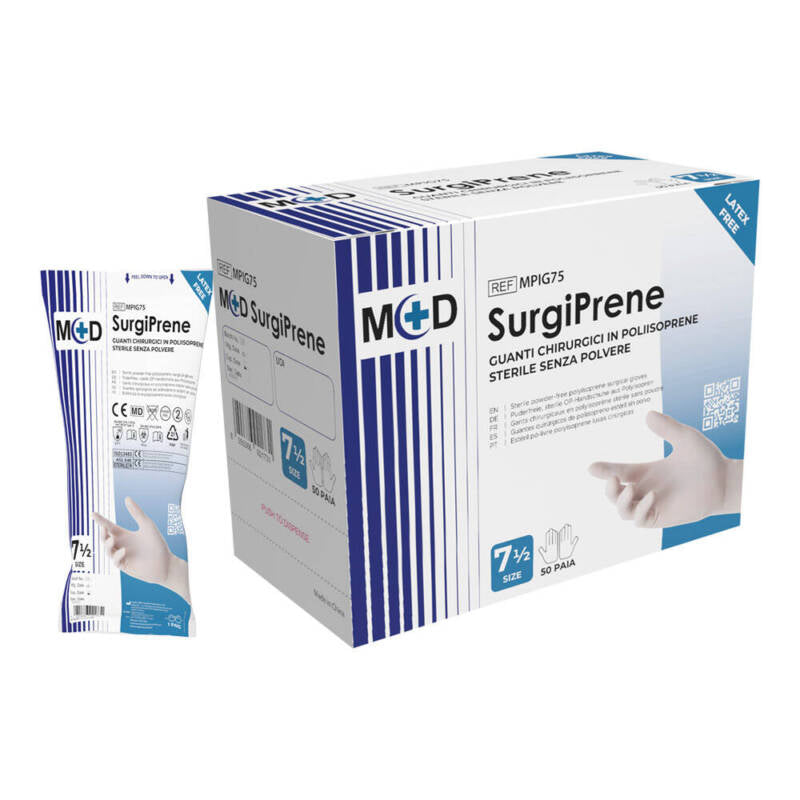SURGI-PRENE - GUANTI CHIRURGICI STERILI IN POLISOPRENE - Scatola da 50 paia