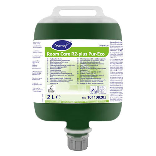 ROOM CARE R2-PLUS PUR-ECO - DETERGENTE CONCENTRATO PER SUPERFICI DURE - 2 RICARICHE da 2 lt