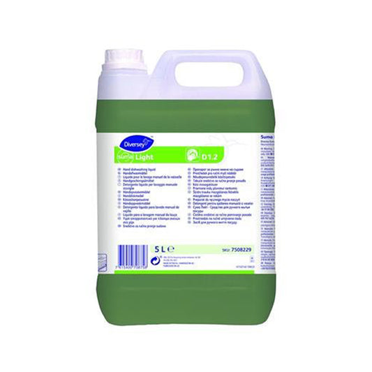 DIVERSEY - SUMA LIGHT D1.2 LT.5 - Detergente liquido per il lavaggio manuale delle stoviglie