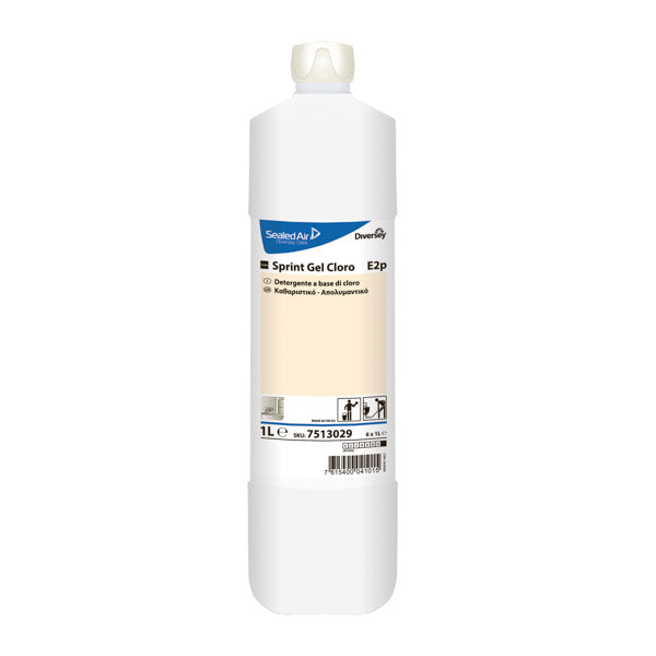 TASKI SPRINT GEL CLORO DETERGENTE CLORINATO PER PAVIMENTI E SUPERFICI - FLACONE da 1 lt