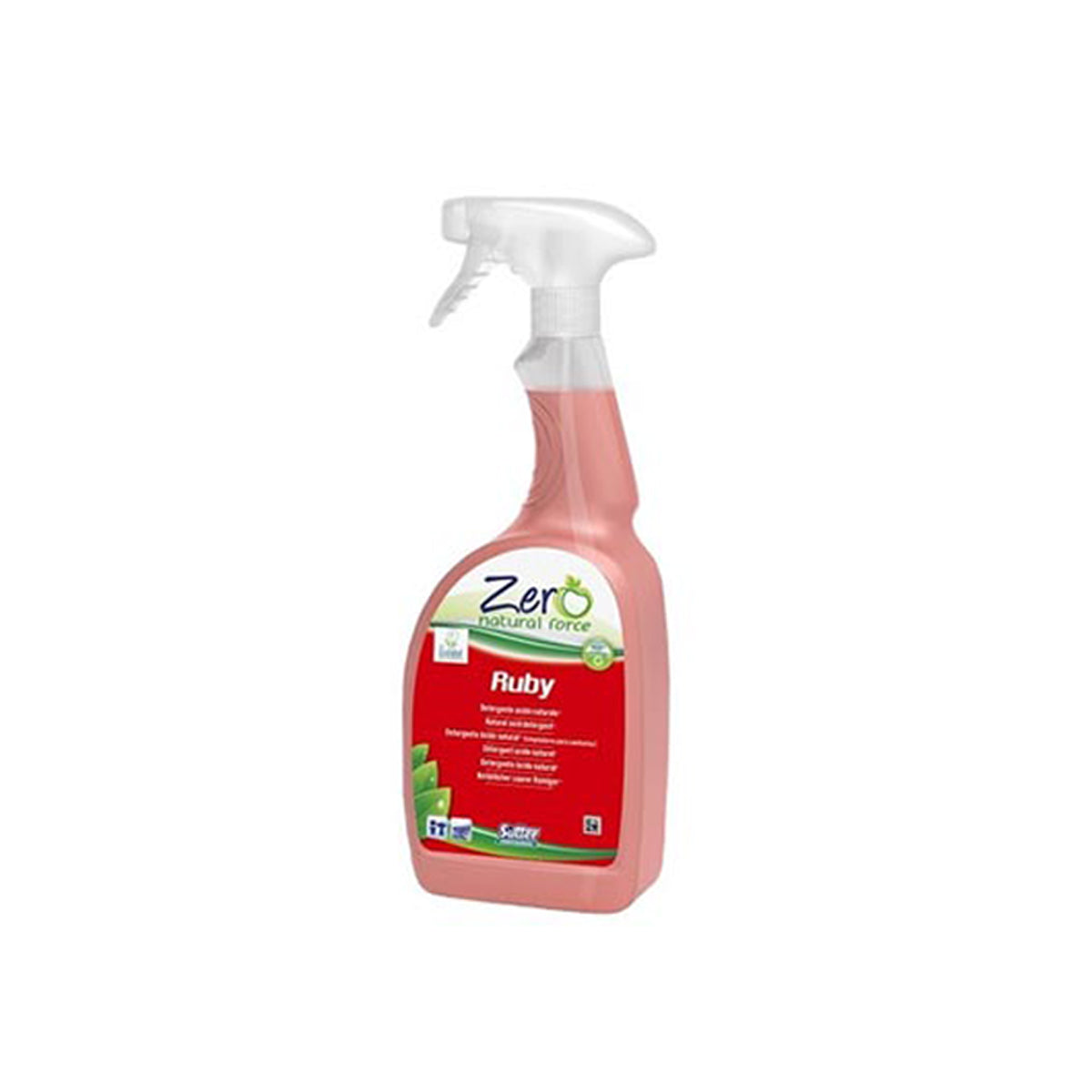 SUTTER - RUBY ECOLABEL ML.750 - Detergente disincrostante a base di acido citrico ideale per l'ambiente bagno.