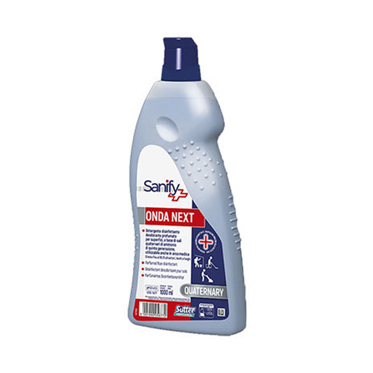 SUTTER - ONDA NEXT DETERGENTE DISINFETTANTE PROFUMATO P.M.C.N.20575 LT.1 - Disinfettante detergente a doppia azione.