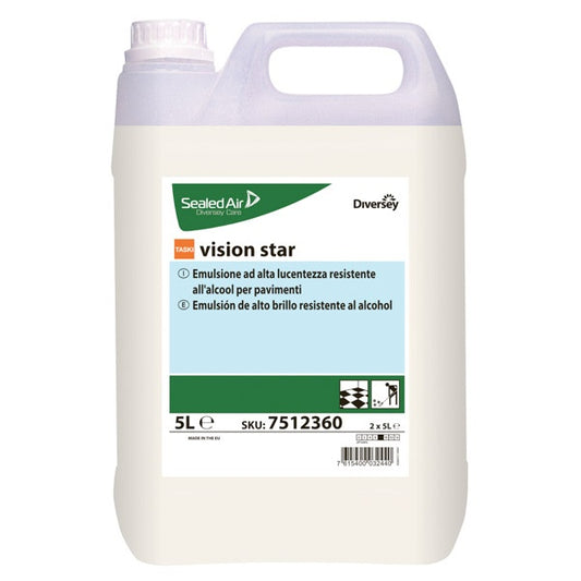TASKI VISION STAR - EMULSIONE AD ELEVATA LUCENTEZZA - TANICA da 5 lt