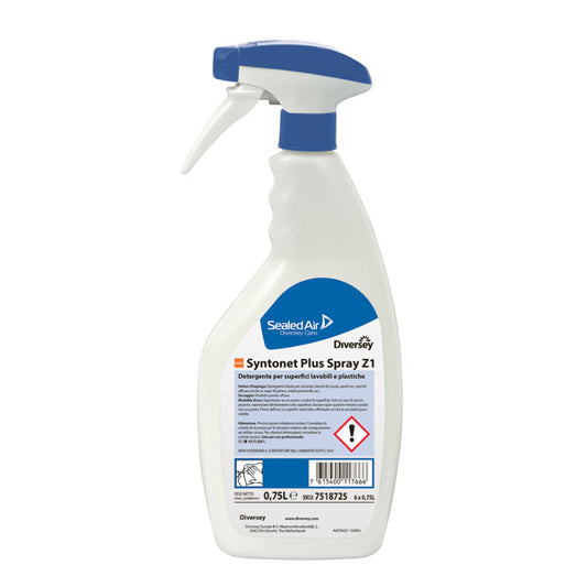 TASKI SYNTONET PLUS SPRAY - DETERGENTE PER SUPERFICI LAVABILI E PLASTICHE - SPRUZZATORE da 750 ml