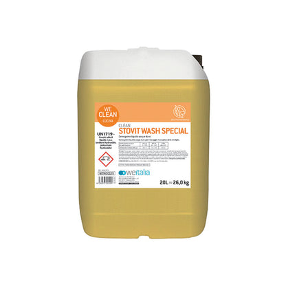 WE CLEAN STOVIT WASH SPECIAL Detergente lavaggio stoviglie alta qualità per acque di elevata durezza Formati lt 20 e lt 5