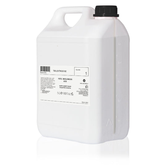 SHAMPOO DOCCIA FEEL WELLNESS LINEA ECO - RICARICA-  CONF. 2 TANICHE DA 5 LT
