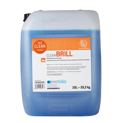 WE CLEAN BRILL Brillantante neutro liquido per lavastoviglie e lavabar - Formati 5 lt e 20 lt