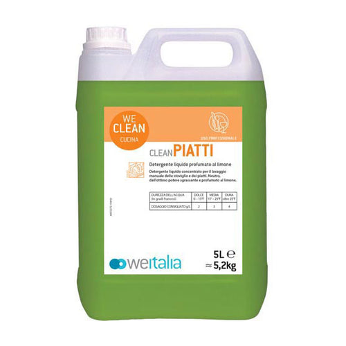CLEAN PIATTI DETERGENTE LIQUIDO CONCENTRATO PER STOVIGLIE - TANICA 5 lt