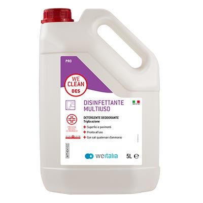 WE CLEAN DES DETERGENTE DISINFETTANTE E DEODORANTE MULTIUSO - VARI FORMATI