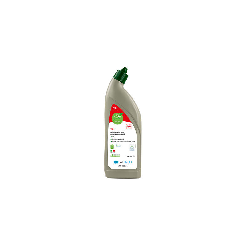 WE CLEAN GREEN WC ECOLABEL ml 750 Detergente gel a base di acido citrico per la pulizia del WC