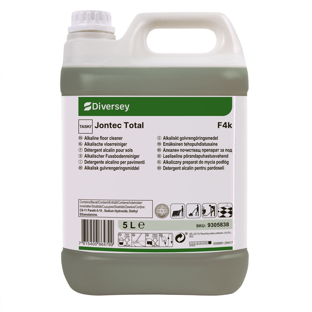 TASKI JONTEC TOTAL - SMACCHIATORE E SGRASSATORE ALCALINO - TANICA da 5 lt