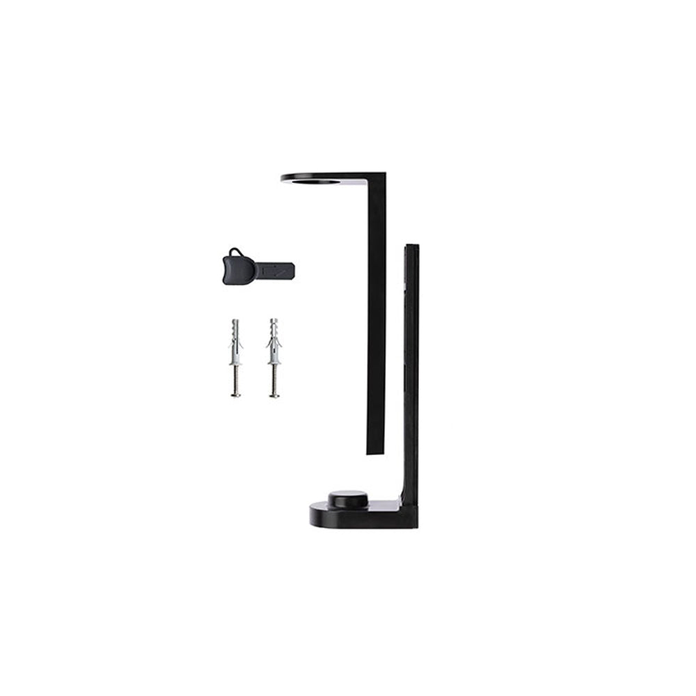 STAFFA DI SUPPORTO ABS NERO - MONTAGGIO A PARETE TRAMITE TASSELLI+VITI - CONFEZIONE DA 20 PEZZI