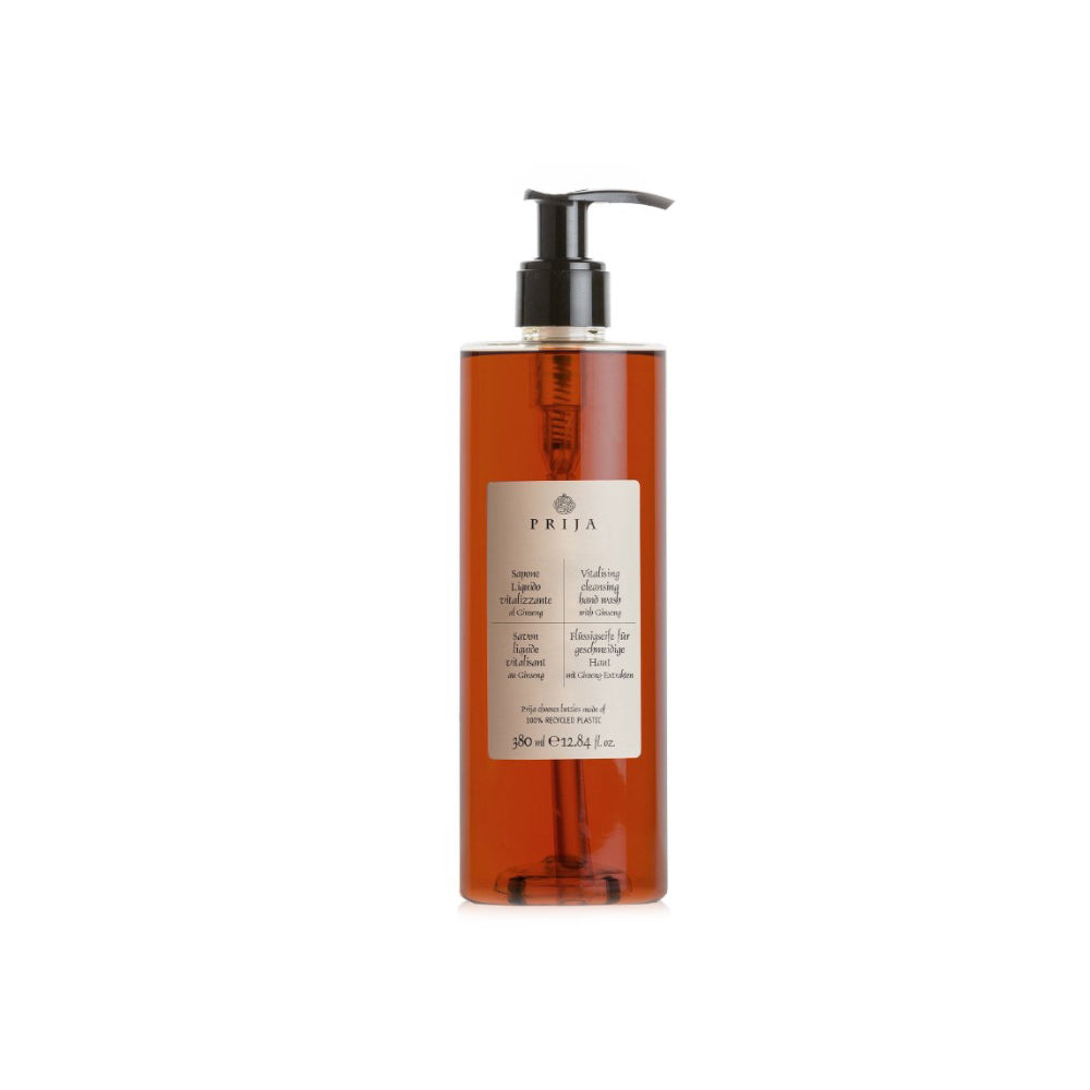 SAPONE MANI LIQUIDO PRIJA AL GINSENG - FLACONE RICARICABILE, CON POMPA SVITABILE - SCATOLA 18 FLACONI da 380 ml