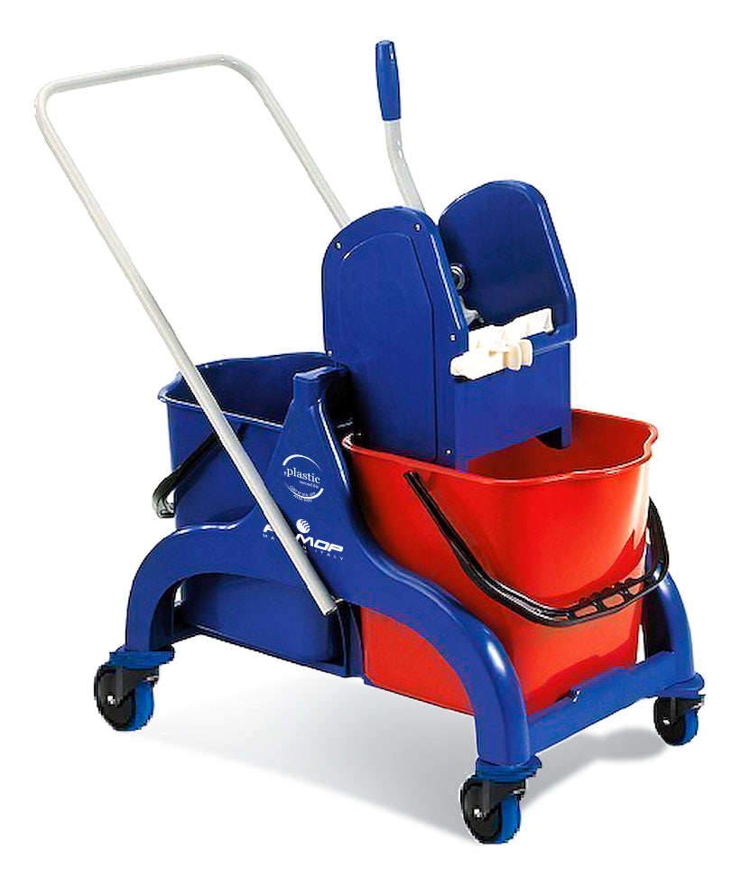 CARRELLO FRED PLASTICA LT.50 CON IMPUGNATURA VERNICIATA