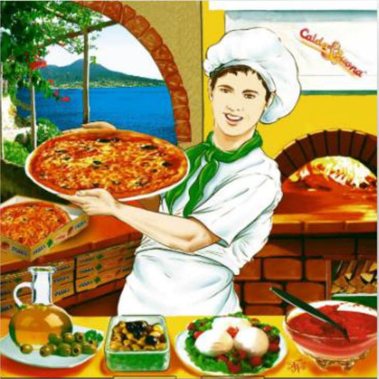 SCATOLA PER PIZZA PICCOLA VESUVIO - 27x27x3 cm - Confezione da 150 pezzi