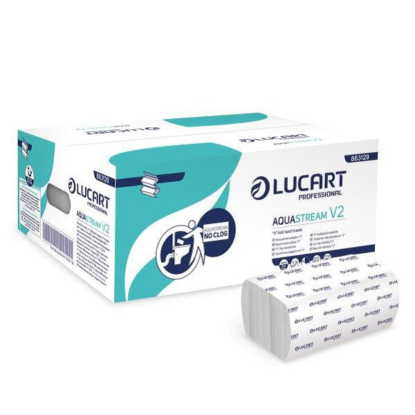 ASCIUGAMANO AQUASTREAM V2 PIEGATI A V - SCATOLA 20 FASCETTE da 170 PEZZI