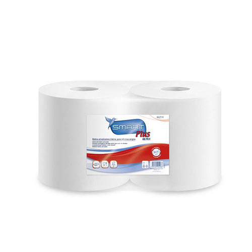 WE ITALIA - BOBINA STROFINACCI INDUSTRIALI SMART PLUS ULTRA BIANCO 2V CF.2 PZ.
