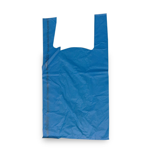 SHOPPER BIOCOMPOSTABILE BLU - VIARIE DIMENSIONI - CARTONE DA 300 PEZZI