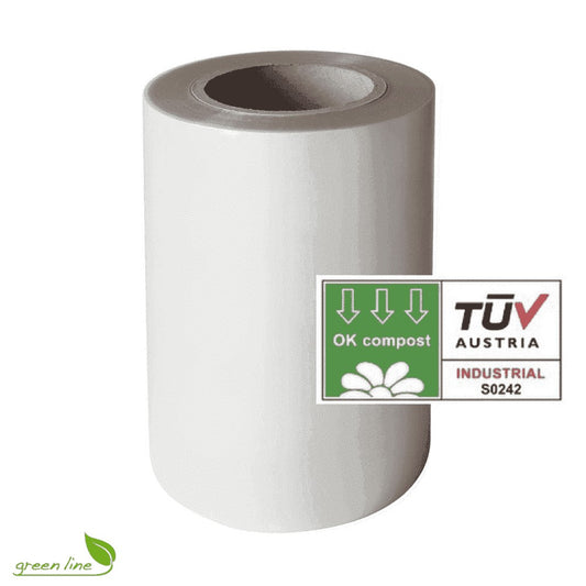 BOBINA FILM TERMOSALDABILE COMPOSTABILE TRASPARENTE  PER VASCHETTE GASTRONOMIA - BOBINA
