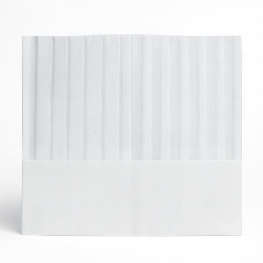 PAPERLYNEN - CAPPELLO CUOCO TOQUE IN CARTA BIANCO CM.28X25(H) CF.10 PZ.
