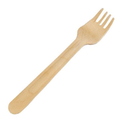 FORCHETTA IN LEGNO CM.15,5 IN BUSTA PE CF.100 PZ.