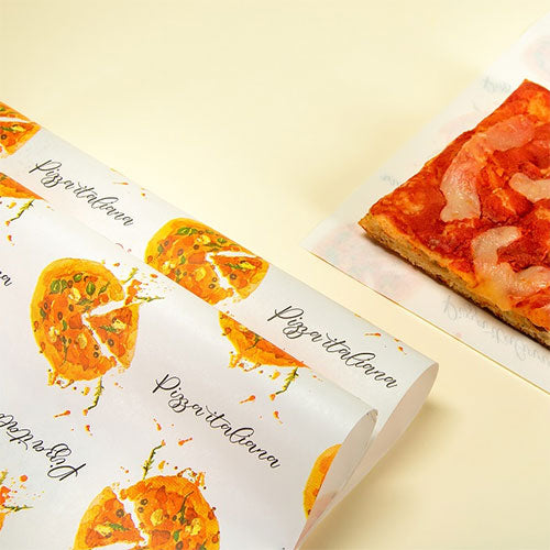 CARTA VEGETALE ANTIGRASSO IN FOGLI PER INCARTO PER PIZZA - 25x25 cm - SCATOLA 10 kg