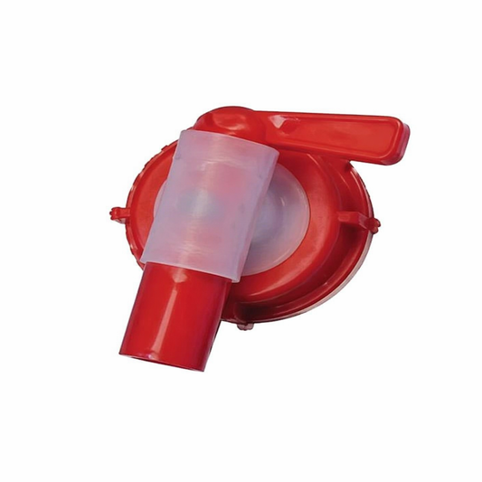 RUBINETTO IN PLASTICA ROSSA PER CUBITAINER / TANICA DA 10 LT