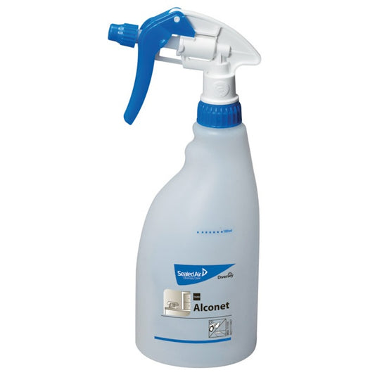 CONFEZIONE 5 FLACONI VUOTI SERIGRAFATI per TASKI ALCONET da 500 ml