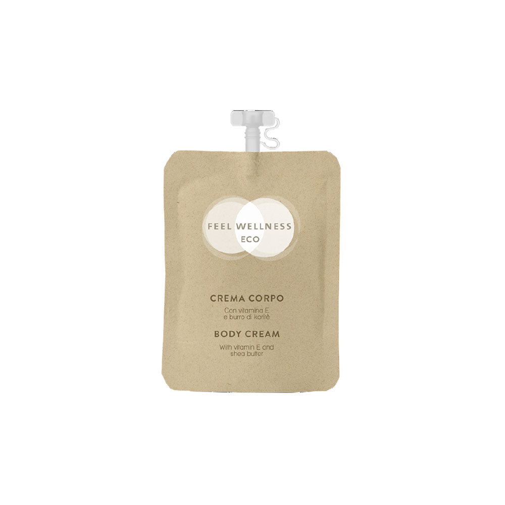 CREMA CORPO IDRATANTE IN DOYPACK FEEL WELLNESS ECO - CONFEZIONE 216 DOYPACK da 30 ml