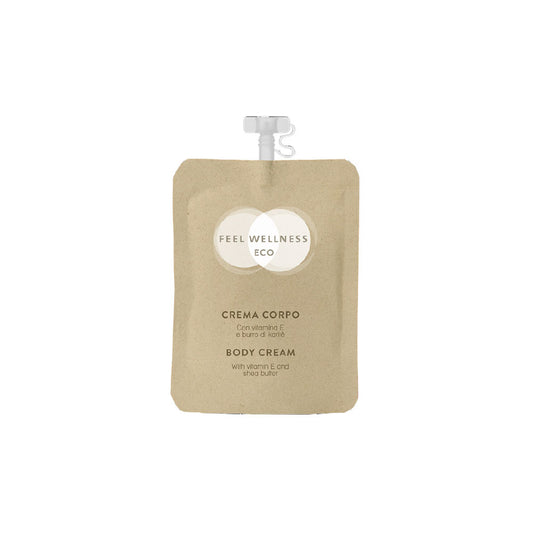 CREMA CORPO IDRATANTE IN DOYPACK FEEL WELLNESS ECO - CONFEZIONE 216 DOYPACK da 30 ml