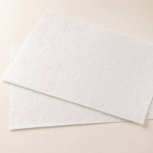 CARTA PELLEAGLIO RAMAGE BIANCA IN FOGLI PER PASTICCERIA - 100x75 cm - SCATOLA 10 KG.
