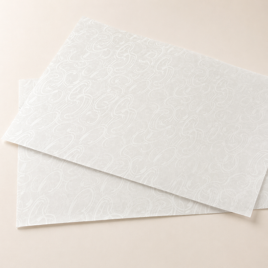 CARTA PELLEAGLIO RAMAGE BIANCA IN FOGLI PER PASTICCERIA - 100x75 cm - SCATOLA 10 KG.