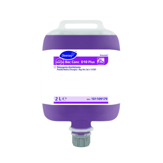 SUMA BAC CONC D10 PLUS - DISINFETTANTE DETERGENTE CONCENTRATO PMC - 3 RICARICHE da 2 lt
