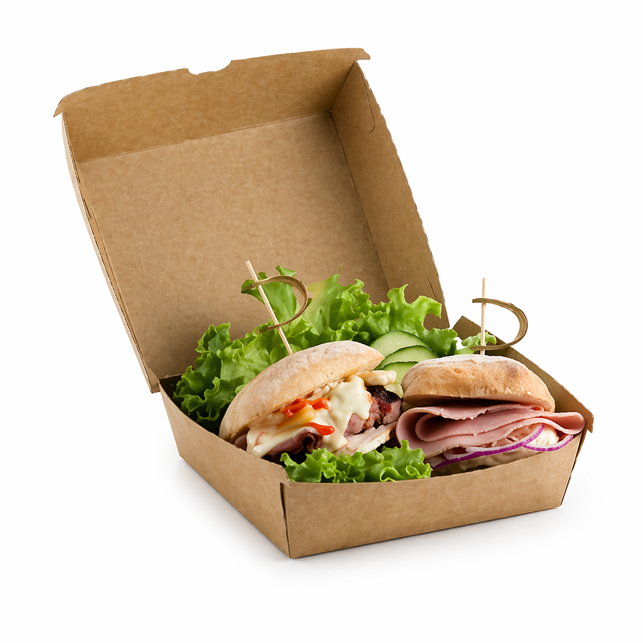 BOX HAMBUERGER AVANA KRAFT LAMINATO PE PER HAMBURGER E ALIMENTI CALDI - VARIE DIMENSIONI