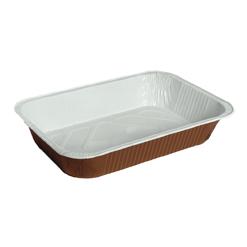 CONTENITORE RETTANGOLARE IN ALLUMINIO CON LACCATURA BIANCA