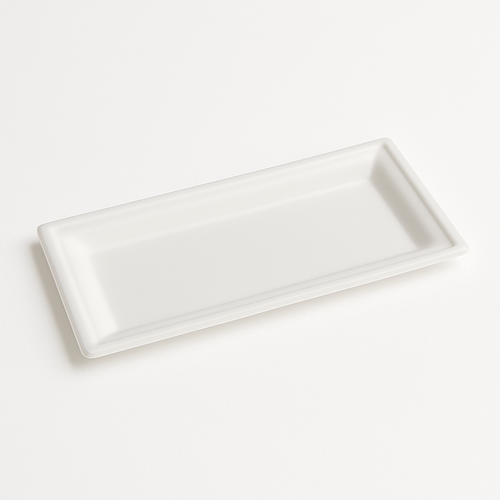 PAPERLYNEN - VASSOIO RETTANGOLARE IN POLPA GR. 16 CM. 13X26 CF. 50 PZ.