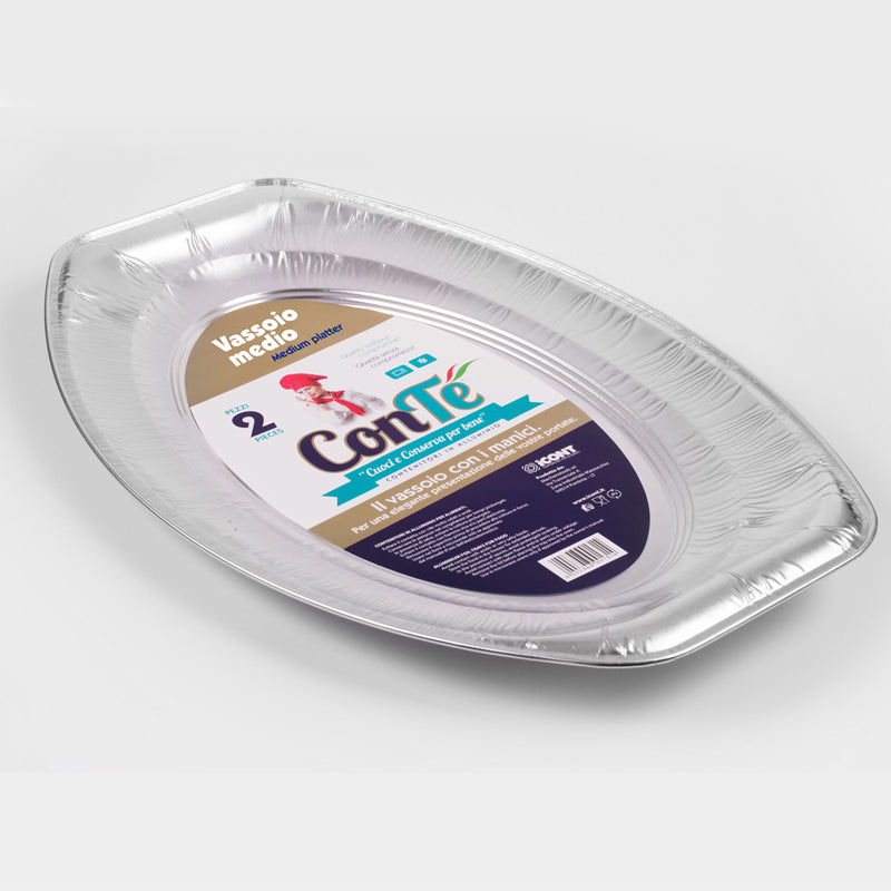 VASSOIO OVALE IN ALLUMINIO