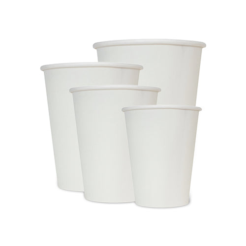 BICCHIERI BIANCHI LAMINATI IN PLA