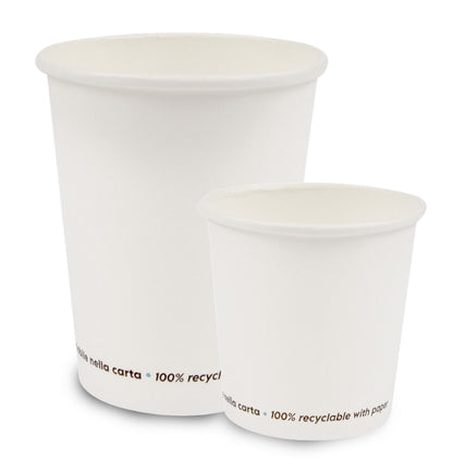 BICCHIERI CAFFE' E CAPPUCCINO CARRARA BIANCO CARTONCINO+PE