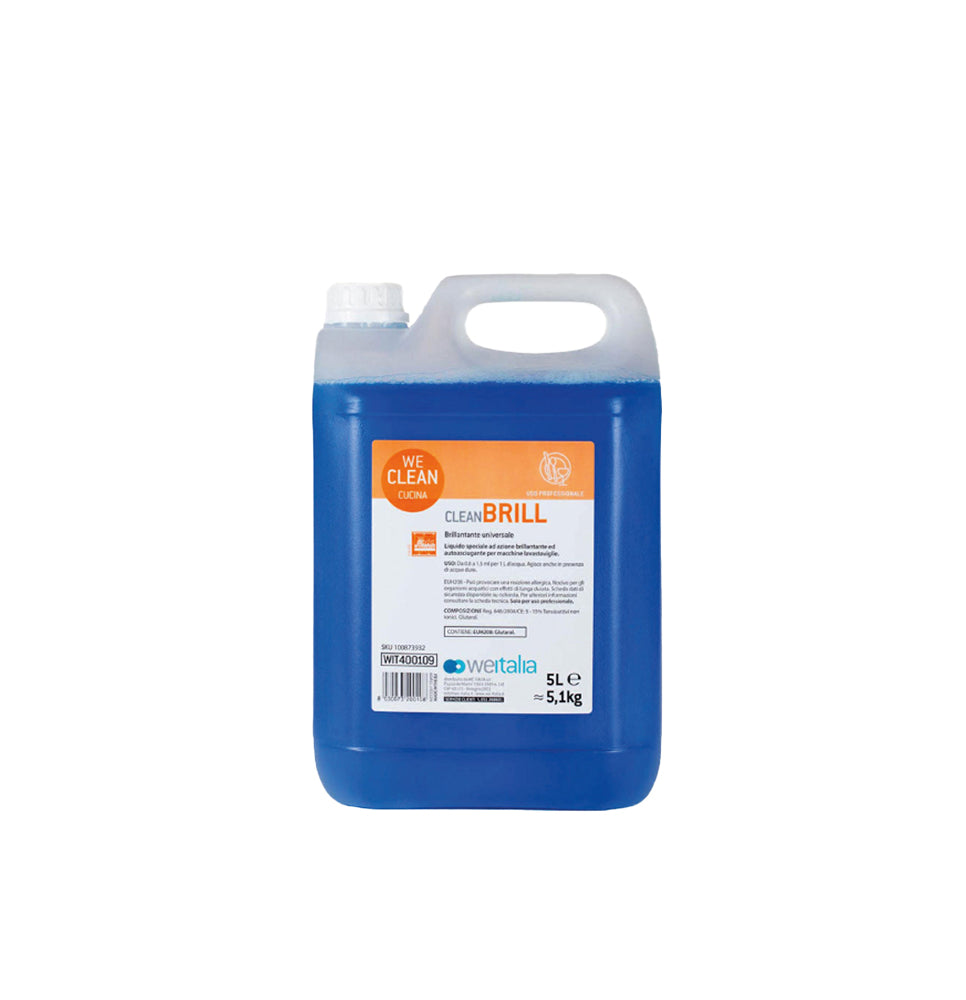 WE CLEAN BRILL Brillantante neutro liquido per lavastoviglie e lavabar - Formati 5 lt e 20 lt