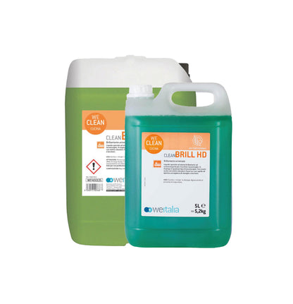 WE CLEAN BRILL HD Brillantante acido concentrato per il lavaggio meccanico delle stoviglie indicato per acque di media ed elevata durezza - Formati lt 5 e lt 20