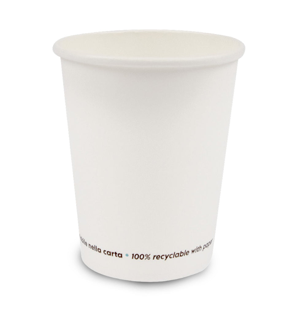 BICCHIERI CAFFE' E CAPPUCCINO CARRARA BIANCO CARTONCINO+PE