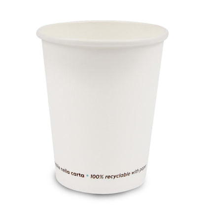 BICCHIERI CAFFE' E CAPPUCCINO CARRARA BIANCO CARTONCINO+PE